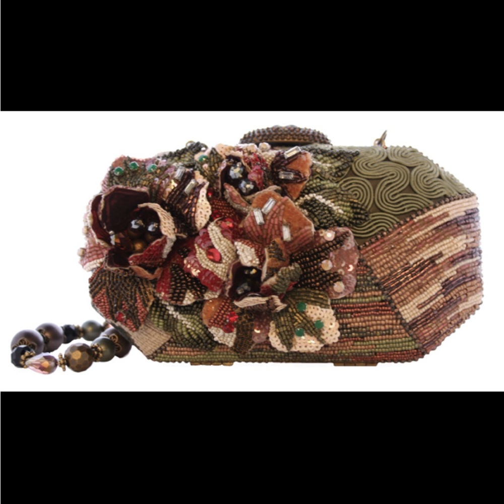 NWT Mary Frances Elegant Beaded Floral Clutch